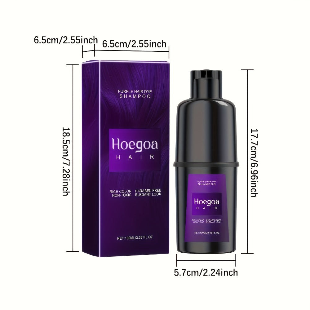3-in-1 Hair Dye Shampoo Conditioner Color Foam No-Damage Herbal Formula Moisturizing High Shine Easy Apply for All Hair Types Purple Black Red Brown - product image 6