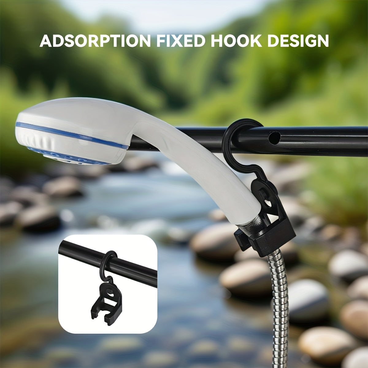 Portable Outdoor Shower with Light 2-in-1 – Camping, Hiking, Pet Bathing & Car Cleaning Shower Pump – 2000mAh Rechargeable, Power Display, Spray Nozzle, Hose - product image 5