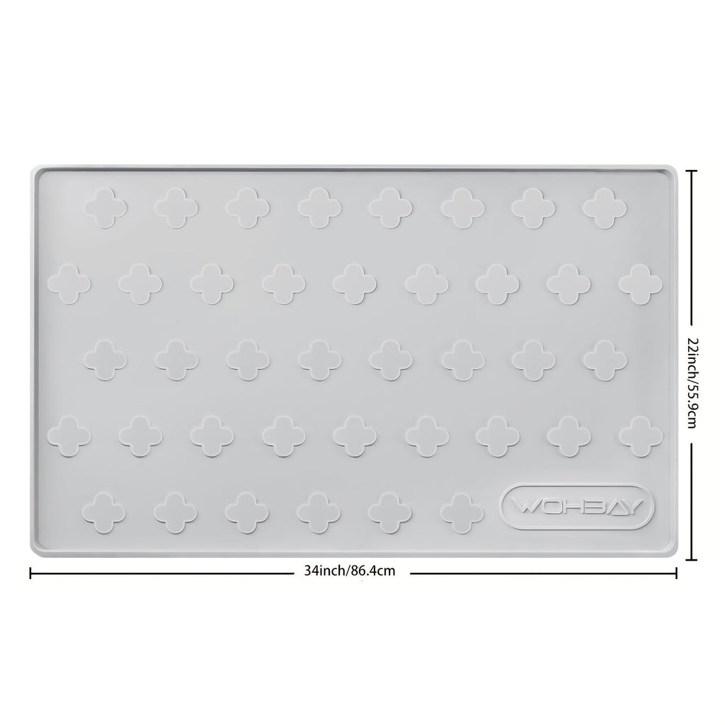 Cat Litter Mat XXL Silicone 34x22 Inch – 3-in-1 Waterproof Non-Slip Litter Trapping Mat with Raised Edges Hassle-free Clean Foldable Pet Feeding Floor Protector - product image 2
