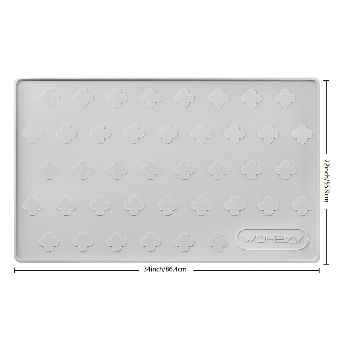 Cat Litter Mat XXL Silicone 34x22 Inch – 3-in-1 Waterproof Non-Slip Litter Trapping Mat with Raised Edges Hassle-free Clean Foldable Pet Feeding Floor Protector - product image 2