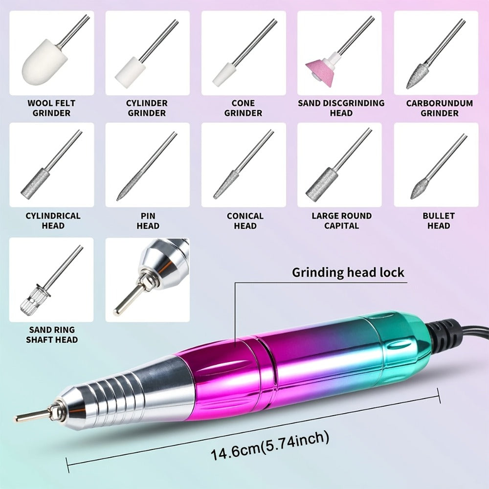 45000RPM Cordless Nail Drill Machine – Rechargeable Professional Electric Efile for Acrylic & Gel Nails | Variable Speed Nail Drill for Manicure, Pedicure, Shaping & Polishing, Sal - product image 7
