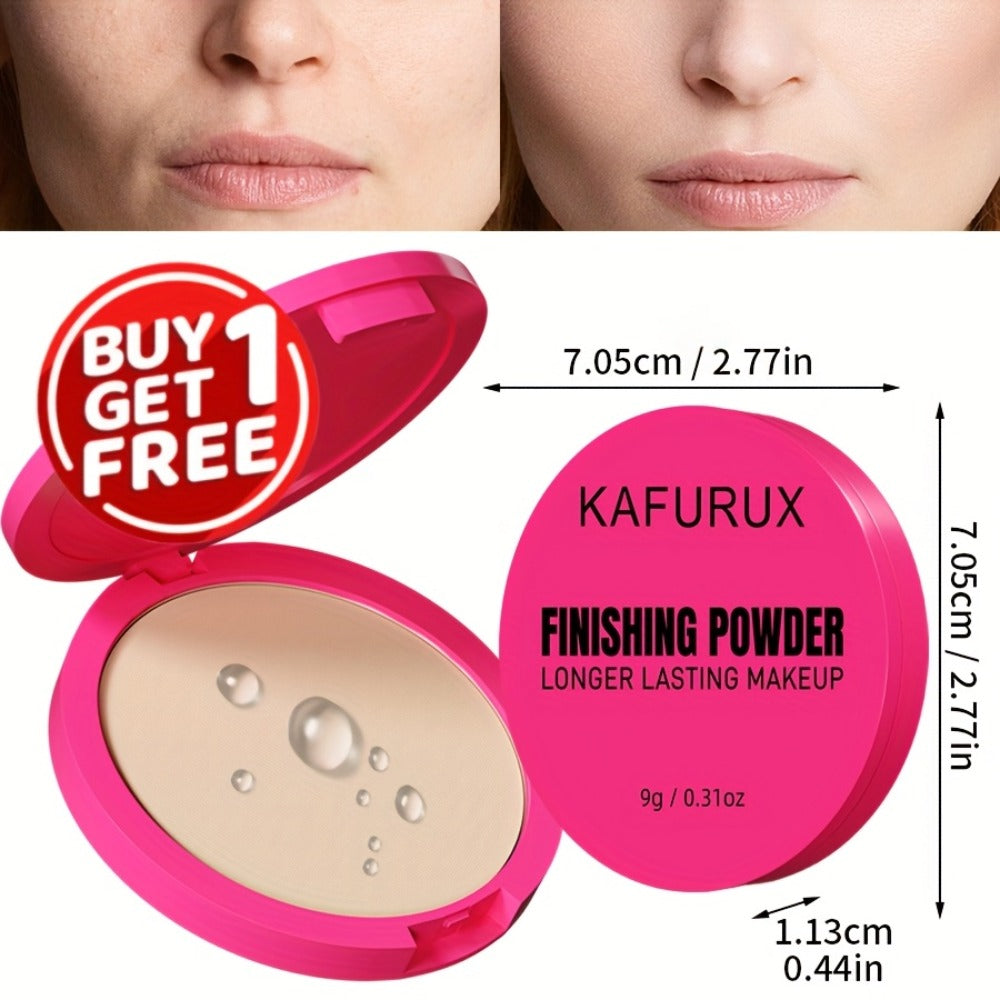 Pressed Powder Foundation 2 Pcs Set Waterproof Sweatproof Lightweight Buildable Coverage Non-Sticky Non-Drying Natural Matte Finish Concealer Makeup for All Skin Types 5 Shades Wom - product image 6