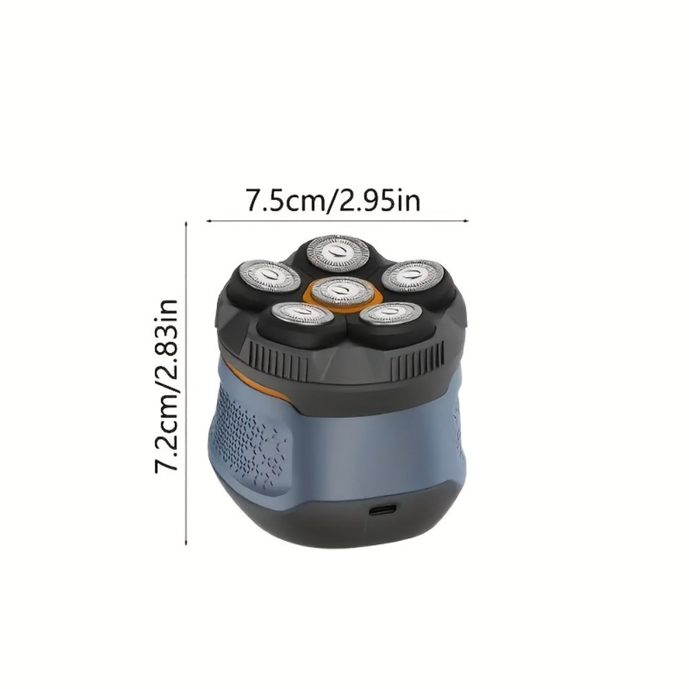 Electric Shaver for Men 6D Floating Blade IPX7 Waterproof — Dual Ring Blade Net with Nose Hair Trimmer, Type-C Fast Charging, Smart LED Display & Magnetic Replacement Blades Groomi - product image 9