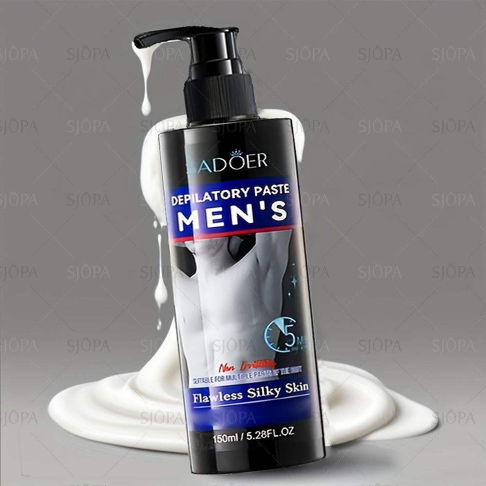 Hair Removal Cream for Men 150ml Fast Painless Depilatory for Body Face Underarm Leg & Intimate Area – Smooth Skin Formula, Razor-Free Grooming, Father's Day Gift - product image 2
