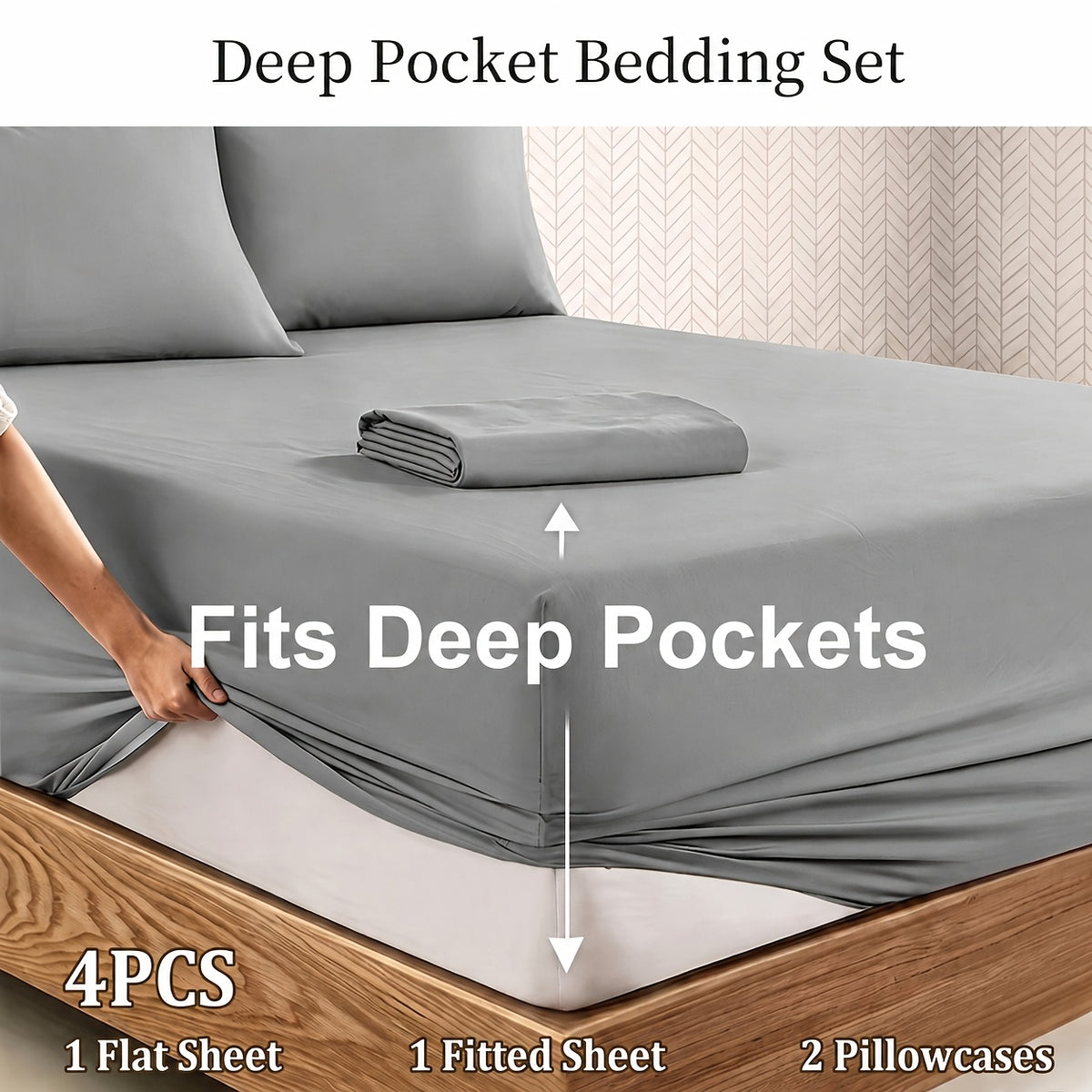 Deep Pocket Bed Sheet Set, Soft Brushed Fabric, Breathable All Season, Easy Care Kids Bedding, Great Christmas & Halloween Gift for Kids, Bedroom Dorm Use - product image 24