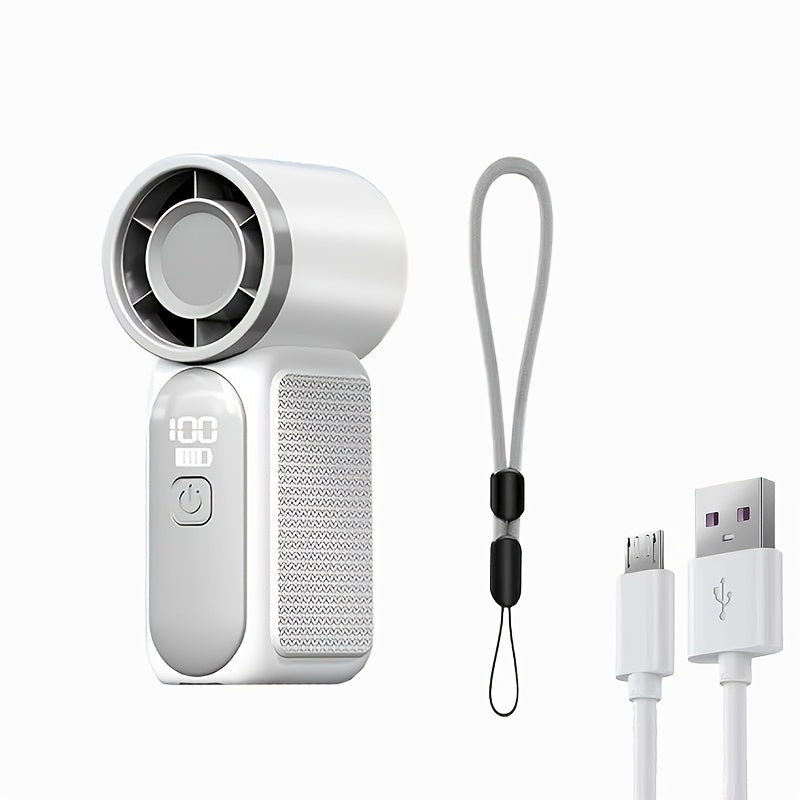Turbine Fan Mini Handheld High Speed 100-Speed Wind Cannon USB Rechargeable Portable Outdoor Cooling Fan Compact Personal Fan for Travel Camping Sports - product image 11