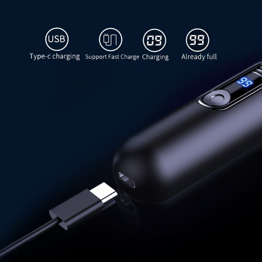 Electric Nose Trimmer with LED Display – USB Rechargeable Painless Facial Hair Removal Device for Men & Women, Nose Ear & Eyebrow Trimmer, Upgraded Grooming Tool, Ideal Gift - product image 9