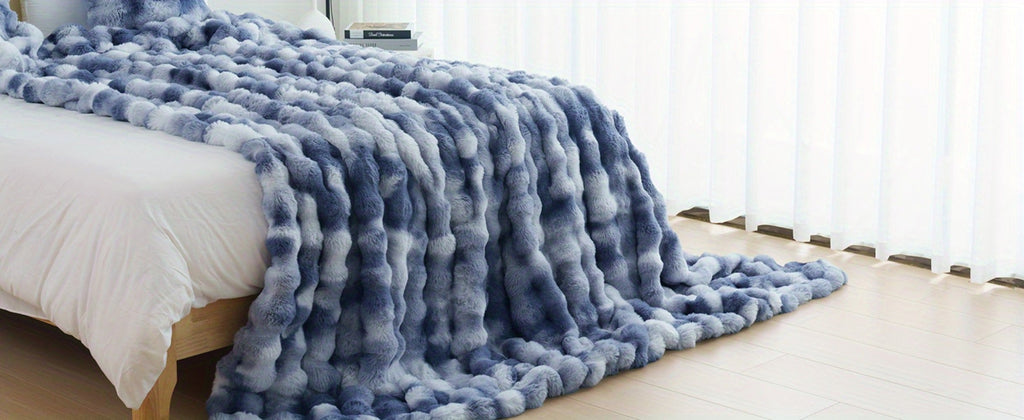 Faux Rabbit Fur Throw Blanket – Ultra-Soft Plush Fleece for Bed, Couch, Sofa & Travel, All Season, 11 Colors, Throw to King Size - product image 25