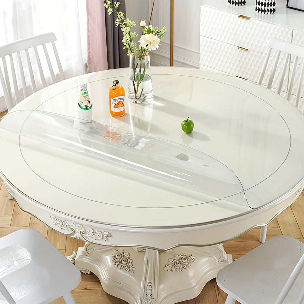 Round Clear PVC Table Cover Protector – 1.5mm Thick Vinyl Tablecloth Pad, Waterproof, Heat-Resistant, Easy to Clean, for Dining & Coffee Tables - product image 12