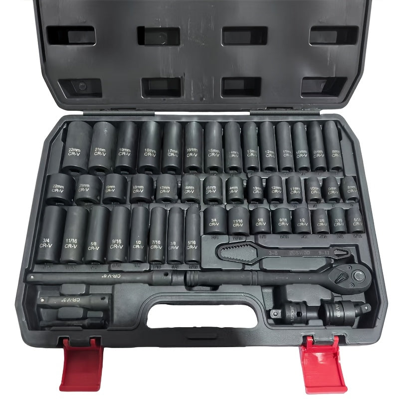 54 pcs Set Of Ratchet Wrench Socket Tool Set, Professional Advanced Automotive Repair Tools, One-stop Solution for Home Car, Motorcycle, Bicycle and Other - product image 5