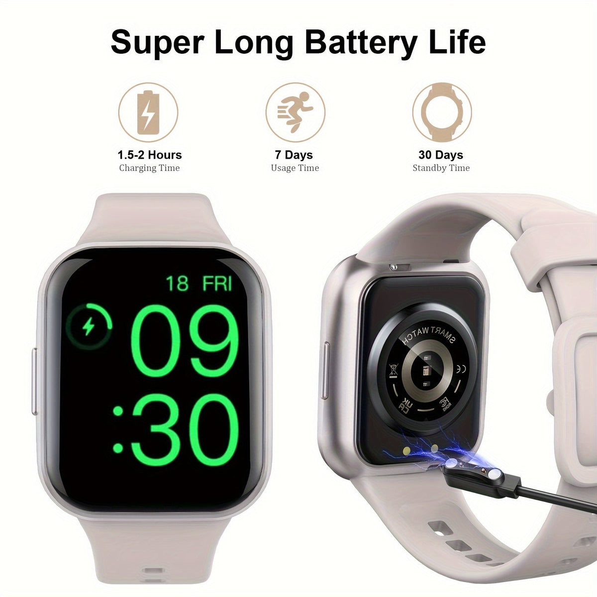 1.69" HD Screen, 25 Sports Modes, IP68 – Fitness Tracker Smartwatch