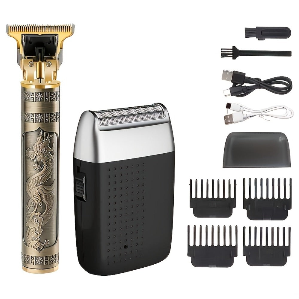 3-in-1 Grooming Kit for Men — Electric Hair Clipper, Nose Hair Trimmer & Shaver Set, USB Rechargeable Lithium Battery Cordless, 2 3 4-Piece Options, Black & Golden, Gift for Husban - product image 15