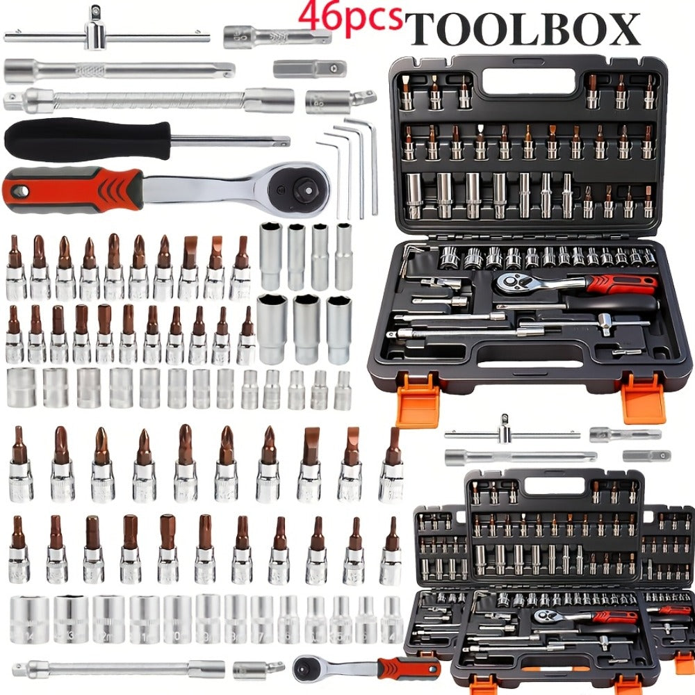 Home Tool Kit Professional, 46-Piece Essential DIY Set, 53-Piece Advanced Home & Auto Repair Kit, or 1000-Piece Complete Toolbox in Storage Case for Home, Automotive & Workshop Use - product image