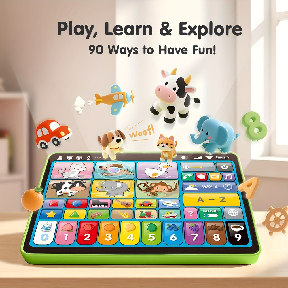Trilingual Toddler Learning Tablet Toy | 39 Buttons 4 Play Modes Alphabet Numbers Colors Animals Music, Speech Therapy & Language Development Toy for Baby 12 - product image 20