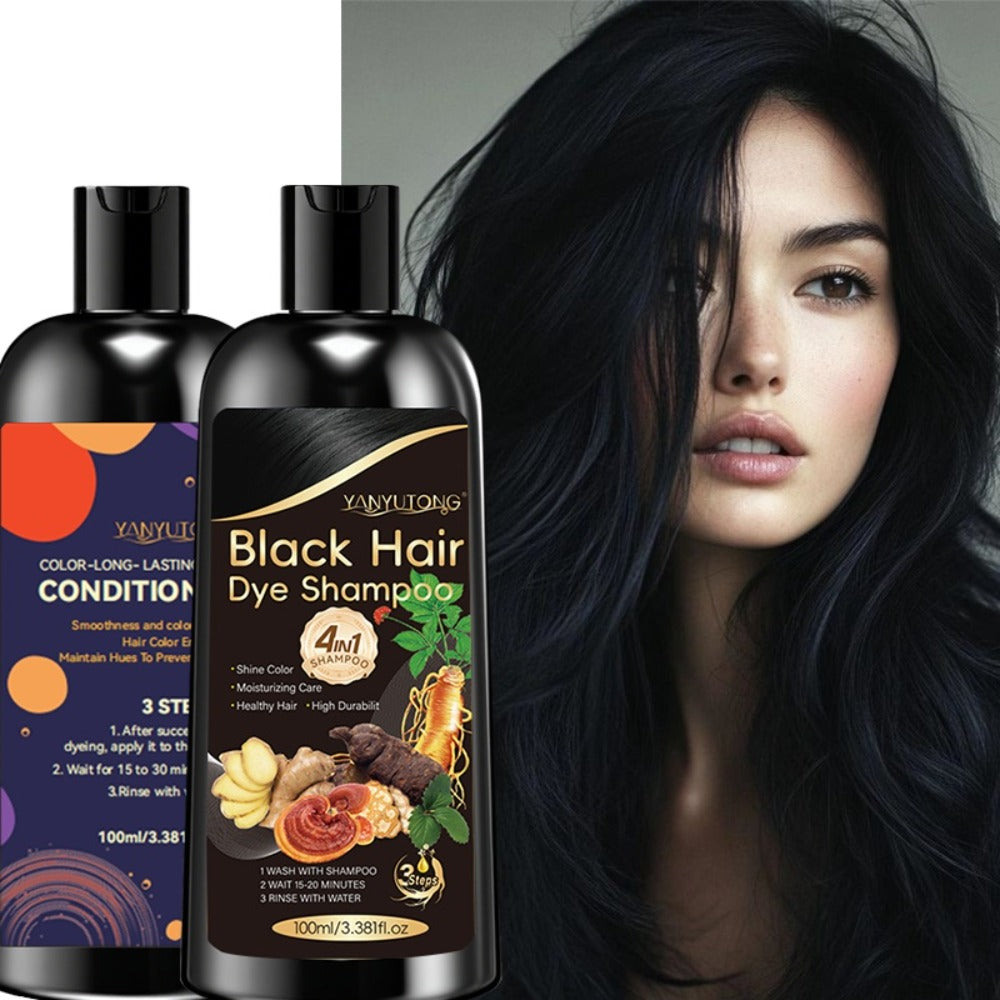 Gray Hair Coverage Shampoo and Conditioner Set — 4-in-1 Hair Dye with Ginger & Herbal Extracts, Long-Lasting Color for Women & Men, Gentle Moisturizing Formula, 3 Shades Available - product image 6