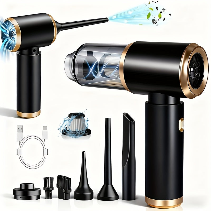 2-in-1 Handheld Vacuum Blower USB Rechargeable Cordless Mini Vacuum Cleaner Blow Suction Mode with Filter Dust Cup for Home Car Office Keyboard Lightweight - product image 18
