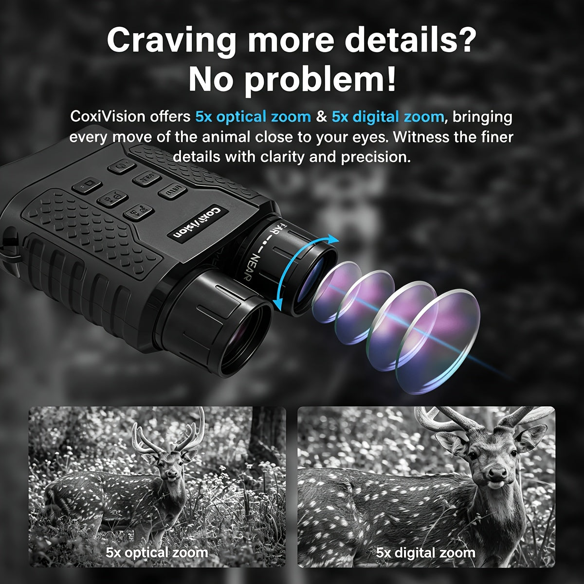 4K Night Vision Goggles for Adults, Upgraded 3.1" Large Screen & 4400mAh Rechargeable Battery, 4k Video & Photo, Suitable for Security, Hunting, and Camping - product image 6