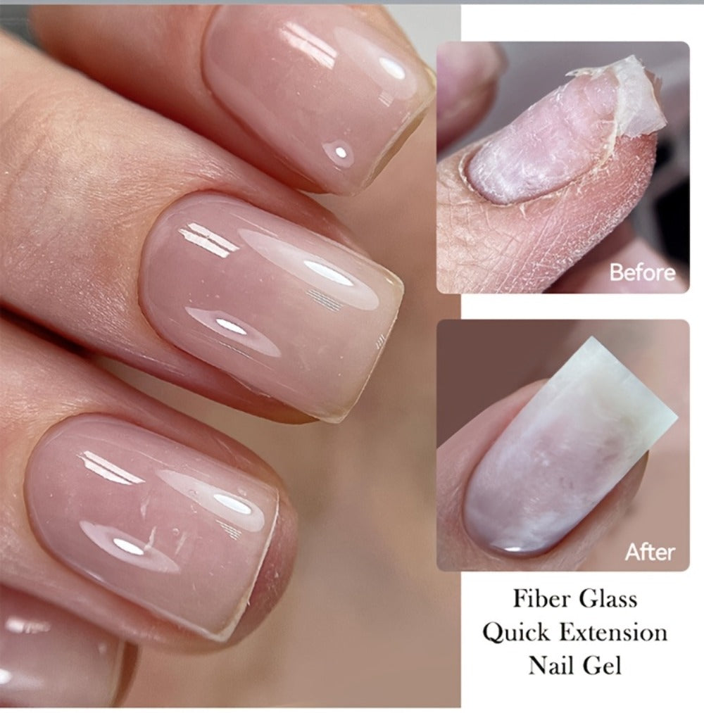 Nail Extension Builder Gel 3pcs - Fiberglass Construction Gel for Broken Nail Repair & Nail Extension, Clear UV LED Soak-Off Fiber Glass Gel Varnish, DIY Salon Nail Kit - product image 18