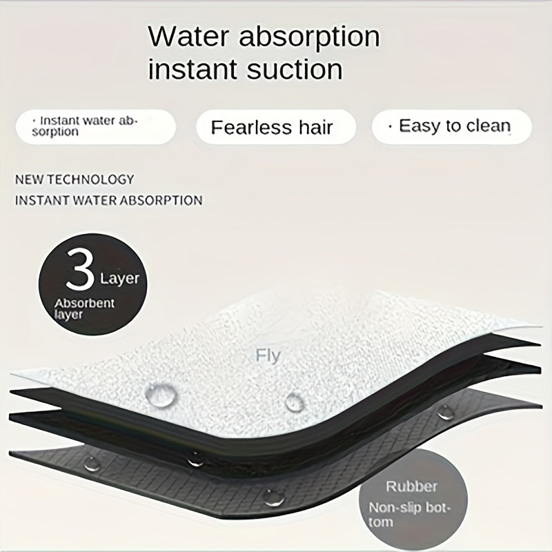 [Popular Choice] Super Absorbent Quick-Dry Bath Mat - Soft, Non-Slip Diatomite Design, Suitable for Showers, Bathtubs, and Doors - Hypoallergenic, the Perfect Home Decor Accessory