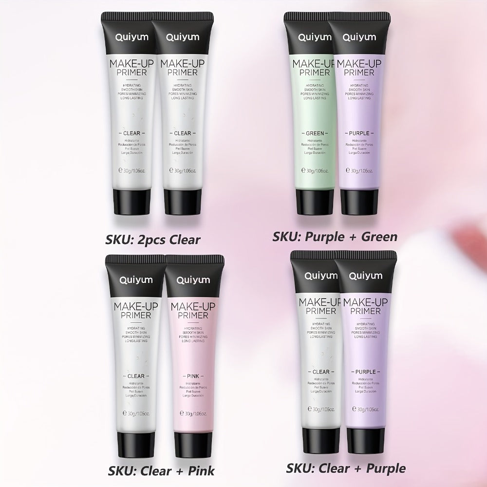 Face Primer Set 2 Pcs Pore Minimizing Oil Control – Smoothing Long-Lasting Lightweight Matte Makeup Base for Flawless Foundation, All Skin Types Daily Wear & Oily Combination Skin  - product image