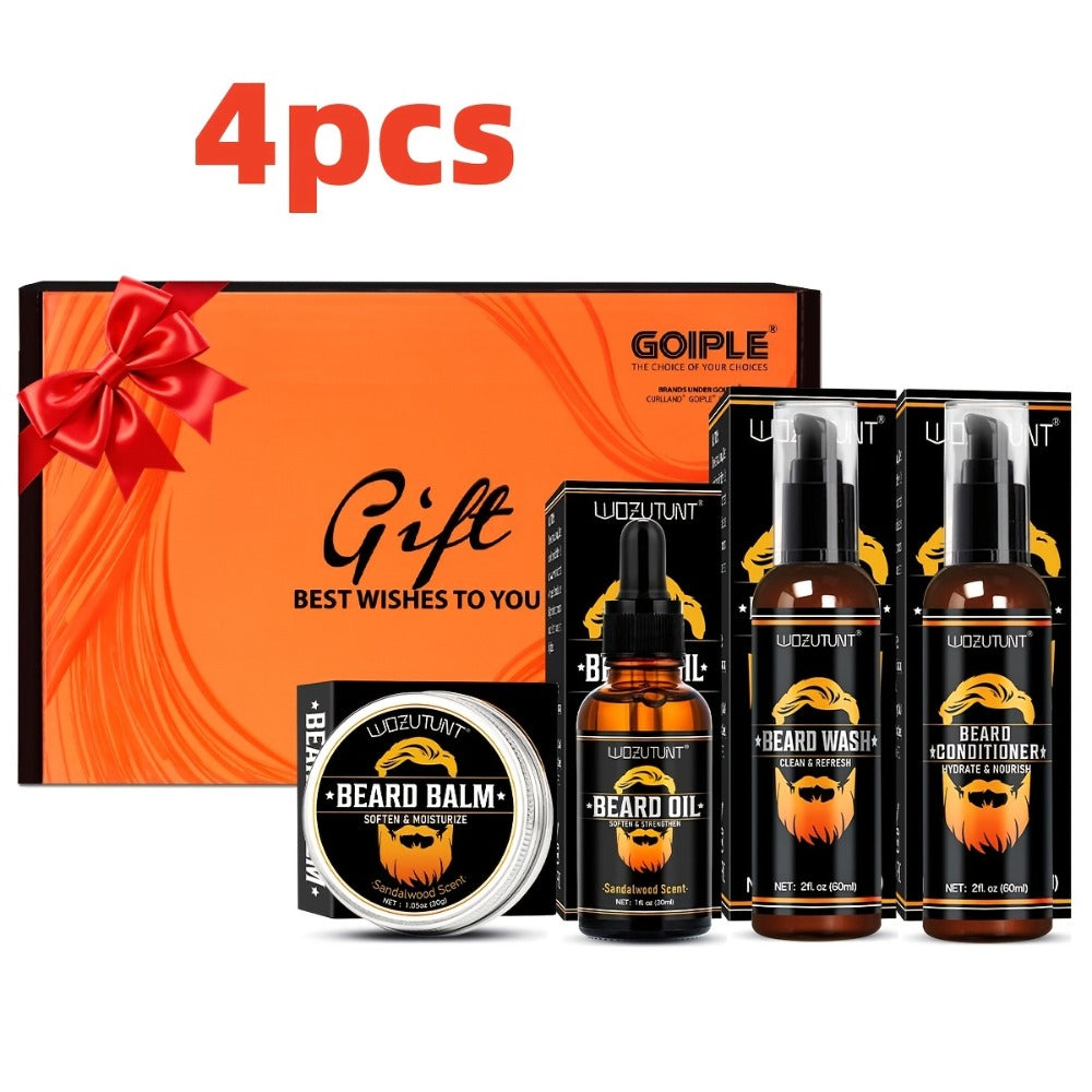 Beard Oil & Balm Grooming Kit for Men — 9-Piece Complete Beard Care Set with Conditioner Wash Brush Comb Clippers Travel Pouch, Beard Pen Option, Birthday Father's Day Gift - product image 5