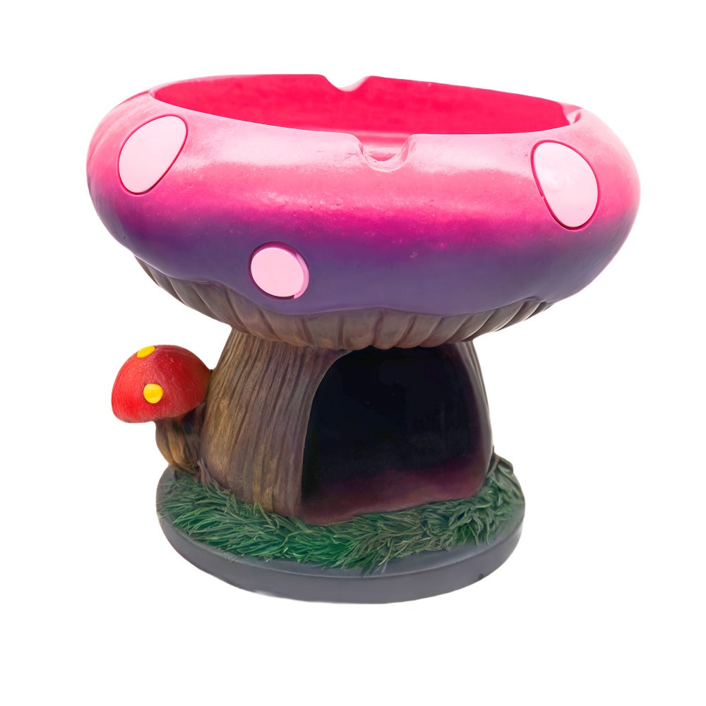 Mushroom Ashtray with Storage Compartment Whimsical Resin Mushroom Shaped Ashtray 5.3x4.5 Inch Purple Pink Cute Ashtray with Cigarette Butt Slot Funny Home Office Decor Unique Desk - product image 5