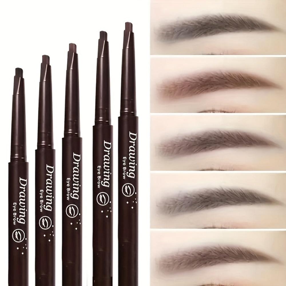 Eyebrow Pencil 12-Pack Double-Ended Waterproof — Automatic Twist-Up Brow Pencil with Spoolie Brush, 4 Natural Shades, Long-Lasting Easy Brow Makeup for Women - product image 2