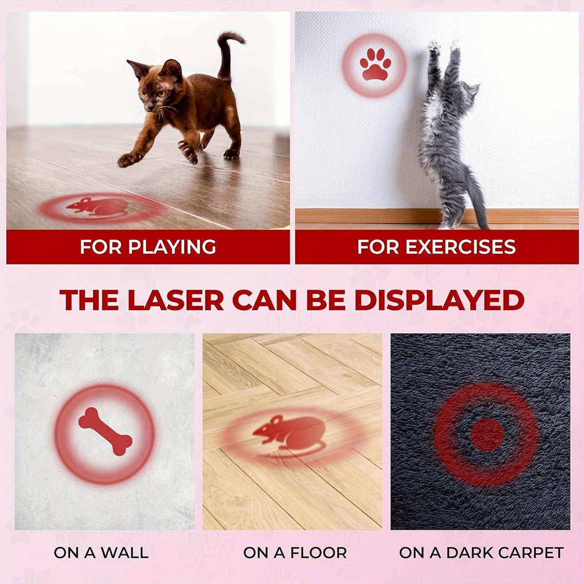 Cat Teaser Toy 7-in-1 USB Rechargeable – Interactive Wand Toy for Indoor Cats & Dogs, Feather Chaser Exercise Toy with Free Bonus Mouse Toy, Stimulating Chase - product image 5