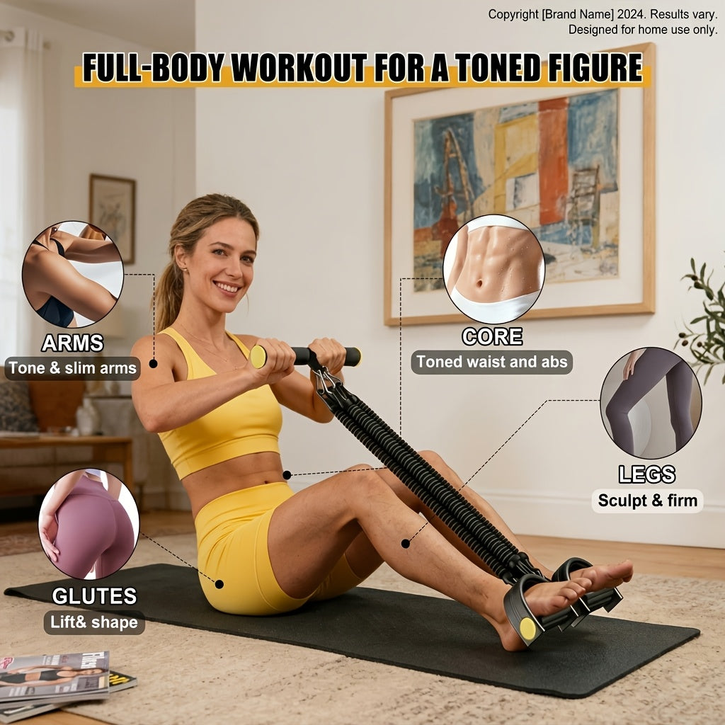 Resistance Band Set 6-in-1 Multifunctional Pedal Puller with Adjustable Tensioner for Body Stretching, Strength Training, Gym Workout & Fitness Exercise - product image 19