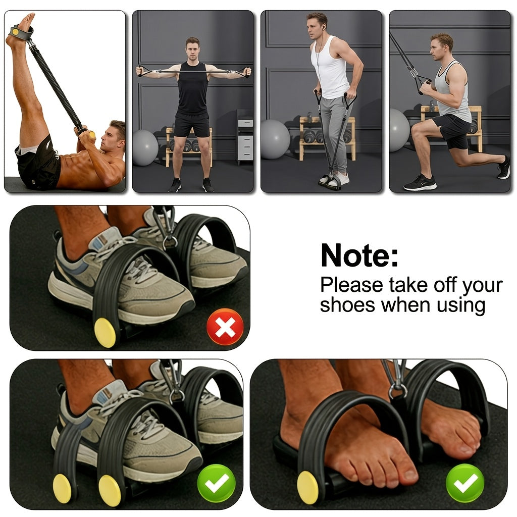Resistance Band Set 6-in-1 Multifunctional Pedal Puller with Adjustable Tensioner for Body Stretching, Strength Training, Gym Workout & Fitness Exercise - product image 21