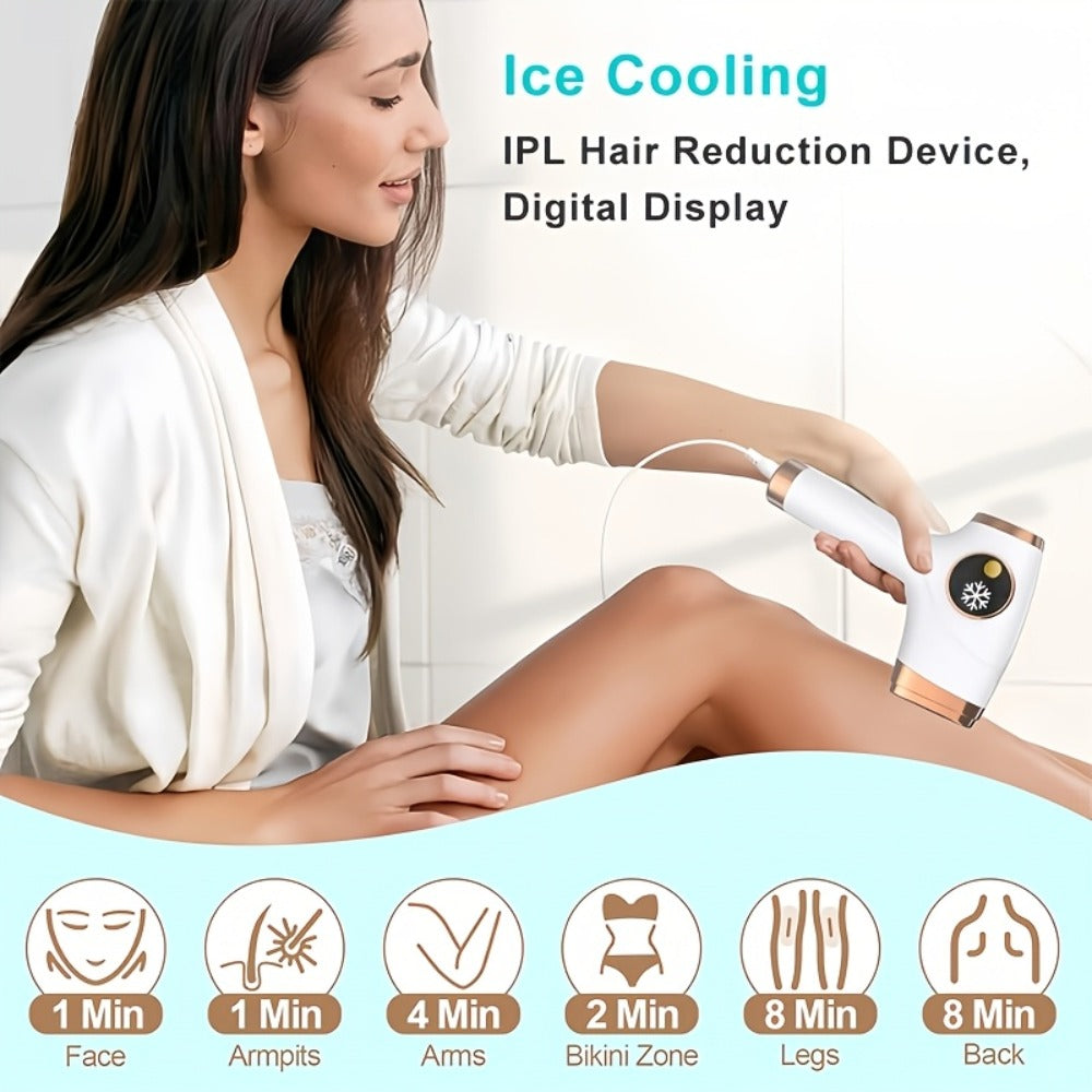 IPL Hair Removal Device Sapphire Ice Cooling Painless 999900 Flashes 9 Modes – At-Home Permanent Hair Reduction for Women Men Face Body Bikini Underarms Legs - product image 4