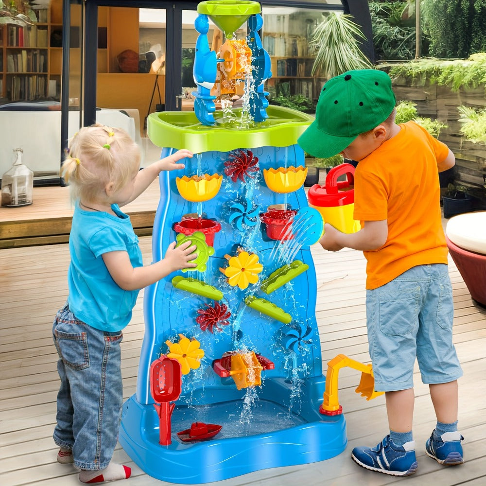 Outdoor Sensory Activity Toy for Toddlers Ages 3+, Beach Tools Included, Backyard Summer STEM Gift for Boys & Girls | Water Play Table for Kids Double-Sided - product image