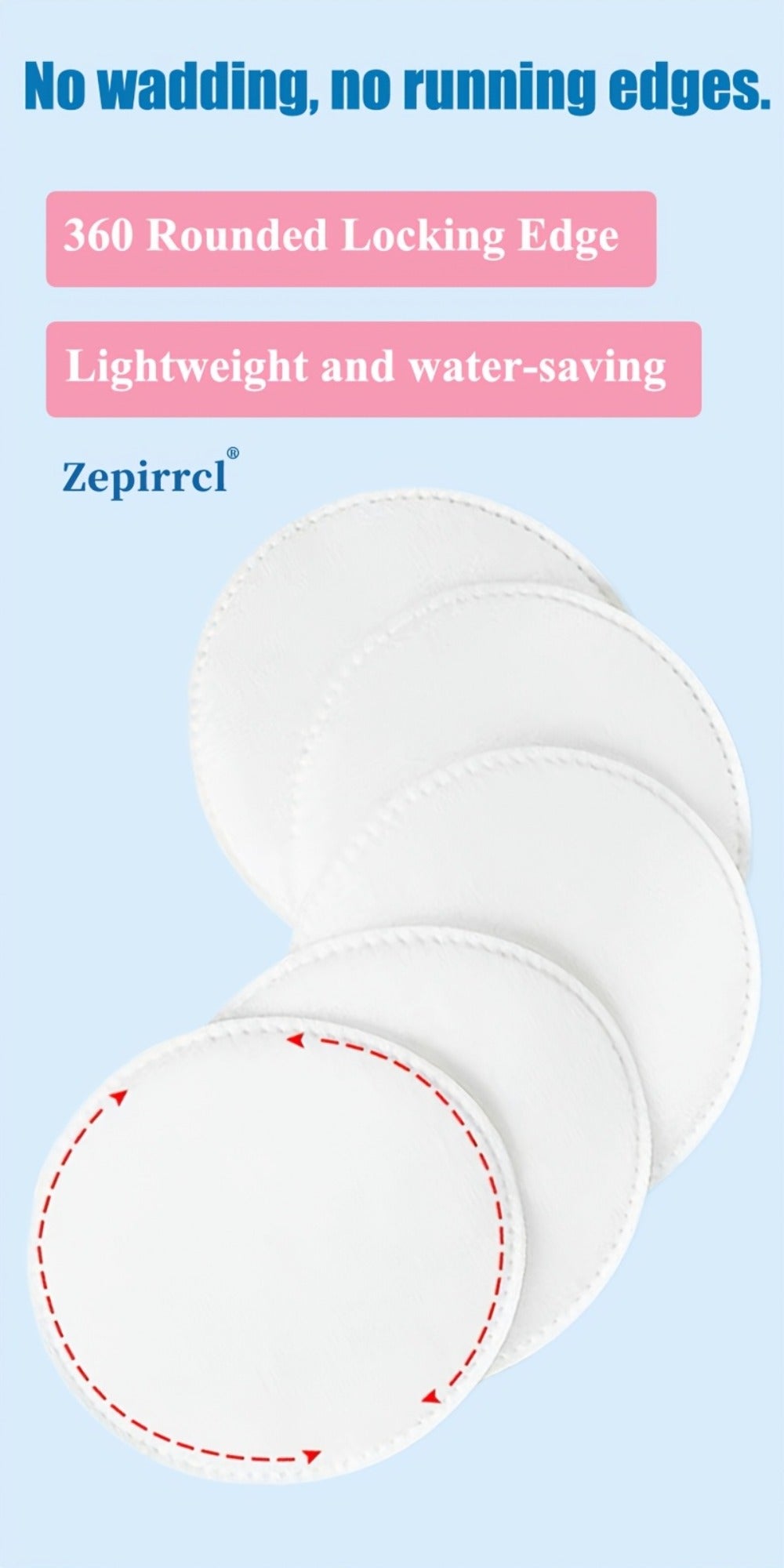 Cotton Rounds Makeup Remover Pads 600pcs — Soft Lint-Free Disposable Facial Cleansing Pads for All Skin Types, Toner Application, Eye & Nail Polish Removal, 6 Packs x 100 Count - product image 15