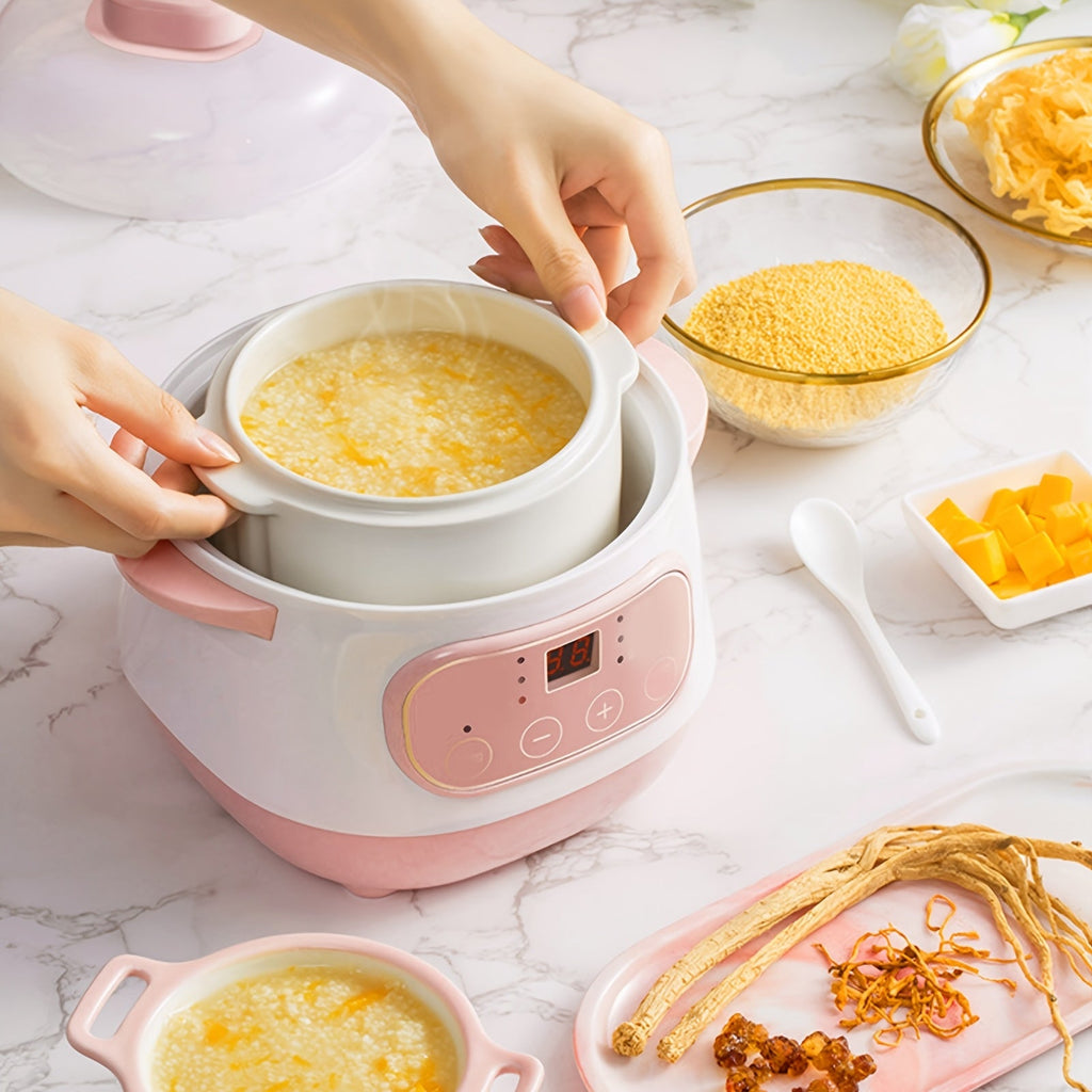 Electric Ceramic Stew Pot 1L 200W Anti Dry Burn 24H Intelligent Reservation Slow Cooker for Porridge Rice Soup Congee Small Family Individual Use - product image 13