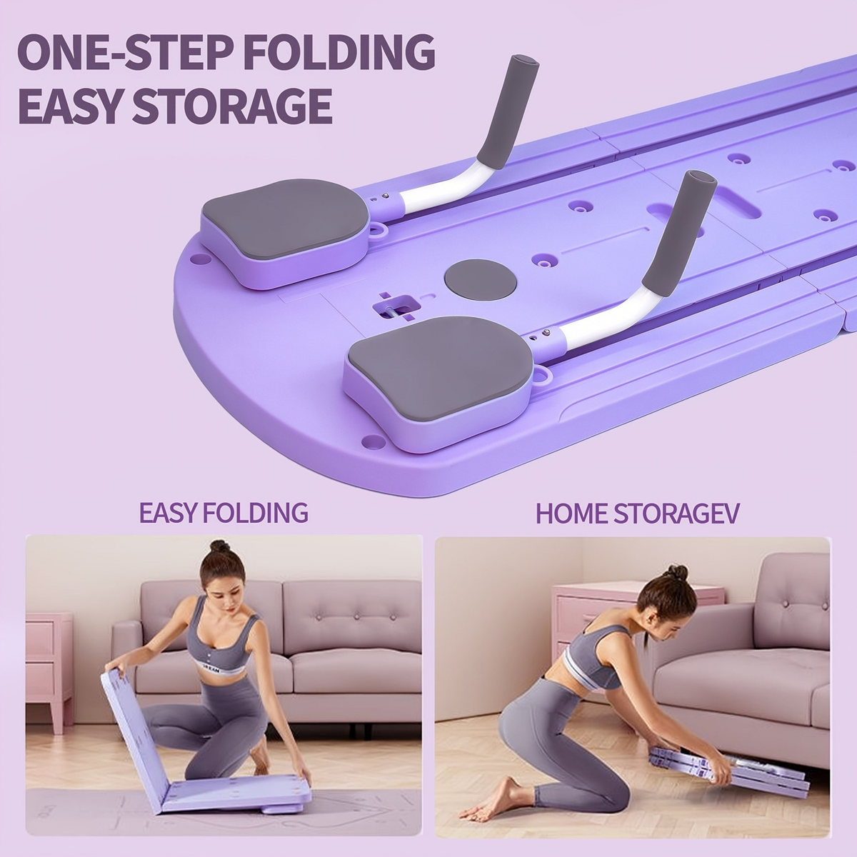 Collapsible Pilates Board 8-in-1 with Resistance Bands | Anti-Slip Yoga Push-Up Board for Core Strength, Balance, Fat Burning & Full Body Home Gym Training - product image 15