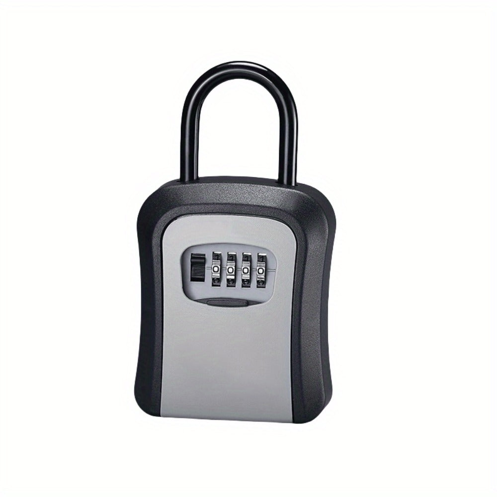 Wall-Mounted Key Lock Box with Resettable Password - Waterproof Outdoor Key Safe Box, Security Lock Box for Home Garage Garden Office Store, Heavy Duty Metal Construction, Black - product image 10