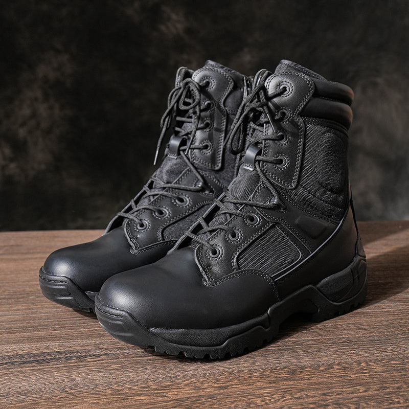 8 Men's Tactical Boot Waterproof Lightweight Comfortable Boots for Work Motorcycle Combat Boots Side Zipper Hiking Outdoor Climbing Activities All Day All - product image 12