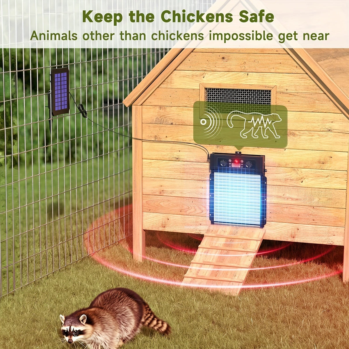 Automatic Chicken Coop Door Solar Powered – Poultry Coop Management – KA-200 Aluminum Alloy Auto Door with Timer, Light Sensor, Anti-Pinch Safety, Remote - product image 4