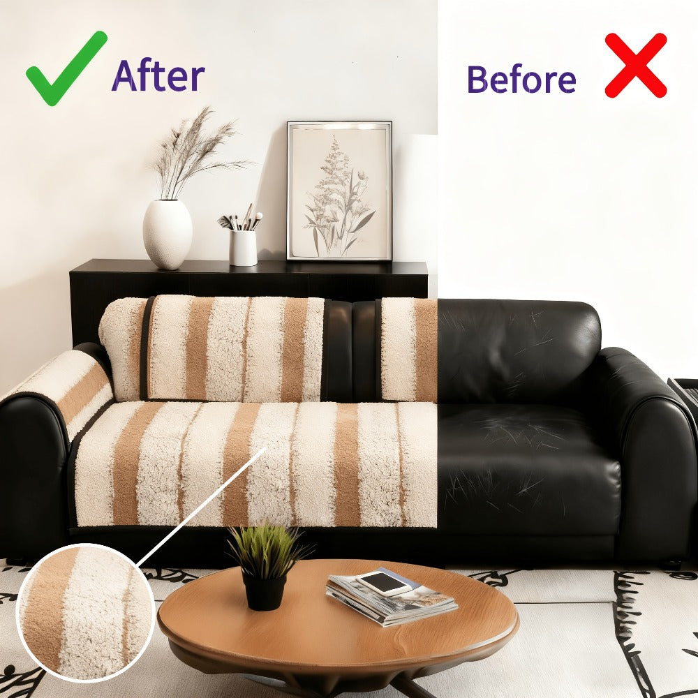 Sofa Cover Plush Non-Slip Washable Sectional Couch Slipcover Soft Durable Furniture Protector for Pets Cats Dogs 2 3 4 Cushion Sofa L-Shape Modern Sofa Pad Warm Sitting Cover All S - product image 8