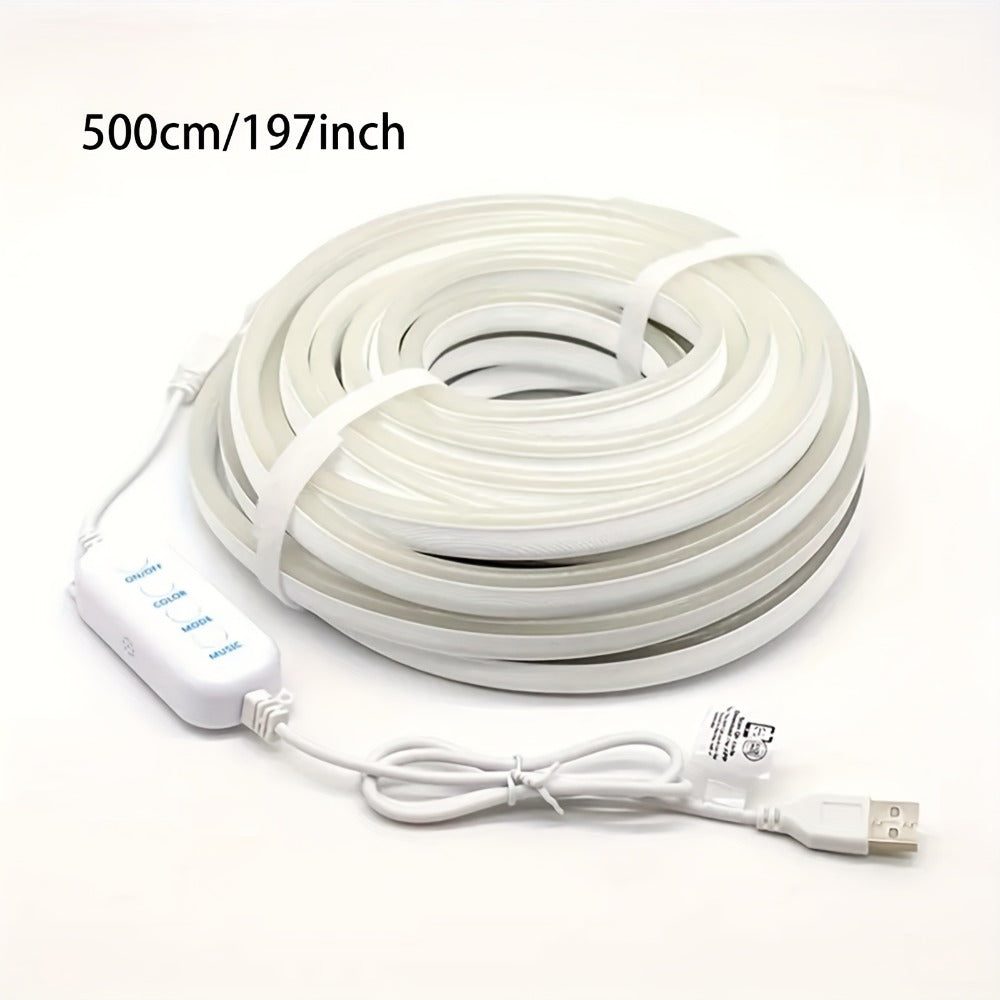 LED Neon Rope Light IP65 Waterproof – RGB Color Changing Light Strip, App & Remote Control, Music Sync, Silicone Neon Light for Bedroom, Gaming Room, Indoor & Outdoor Decoration (3 - product image 8