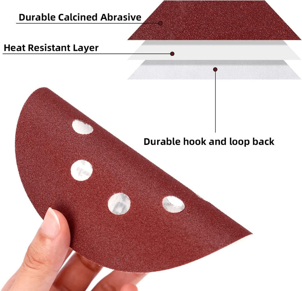 5 Inch Sandpaper 94 Pcs – 8-Hole Hook & Loop Sanding Discs, Assorted Grits 80/180/240/320/400/800/1000/1500/2000/3000, Aluminum Oxide Abrasive for Car Polishing, Wood, Metal & Pain - product image 12