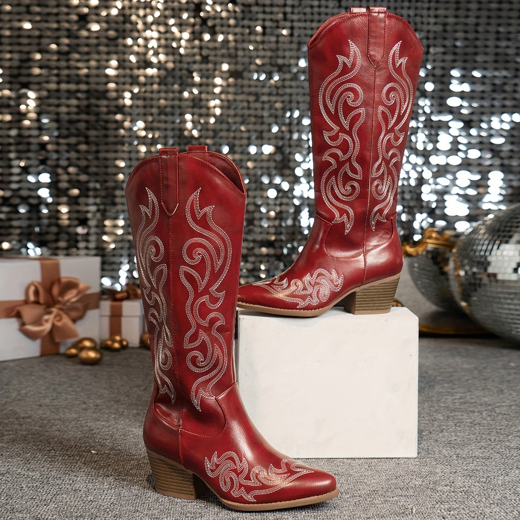 Women's Retro Embroidered Horse Riding Western Women's Boots Vacation Style Music Festival Travel Leisure Style Women's Shoes, Women Shoes - product image 11