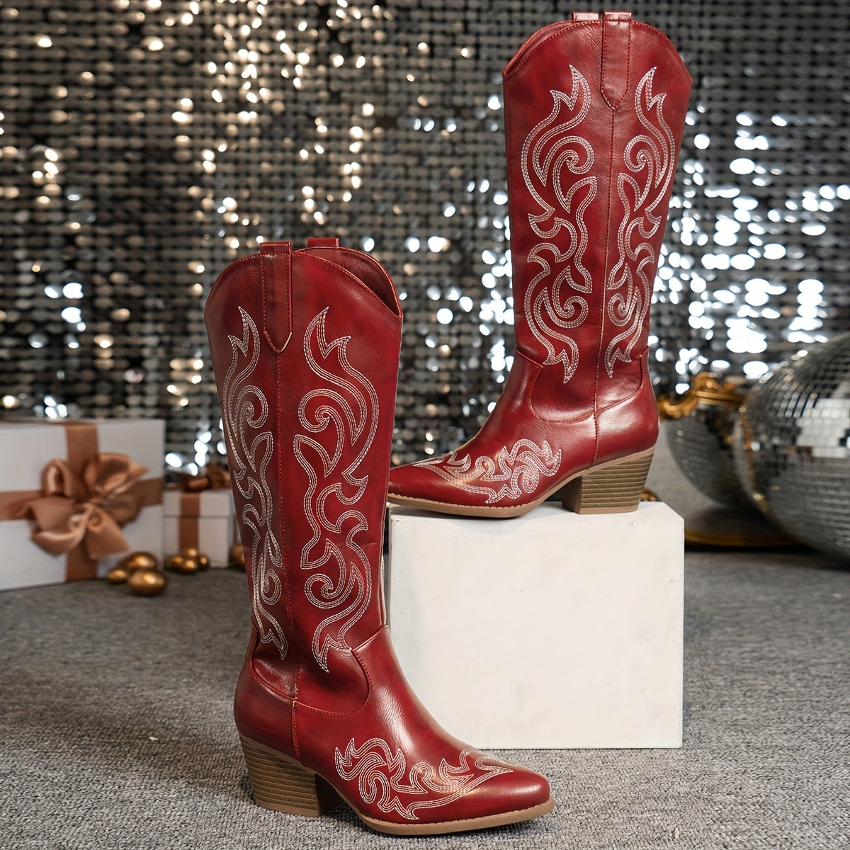 Women's Retro Embroidered Horse Riding Western Women's Boots Vacation Style Music Festival Travel Leisure Style Women's Shoes, Women Shoes - product image 11