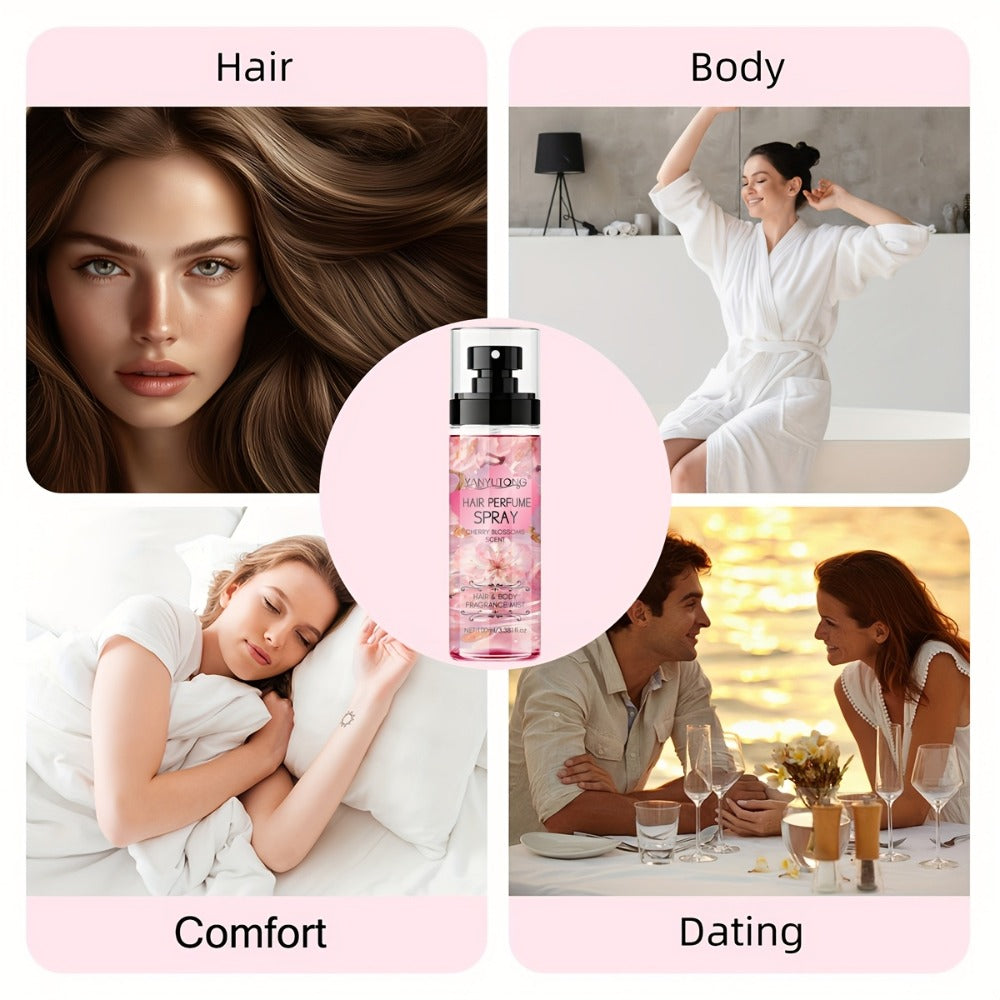 Hair Perfume Mist Cherry Blossom Scent 100ml - 24-Hour Long Lasting Fragrance Lightweight Non-Greasy No-Wash Aromatic Hair Spray for Daily Use Date Night Travel Gift for Her - product image 7