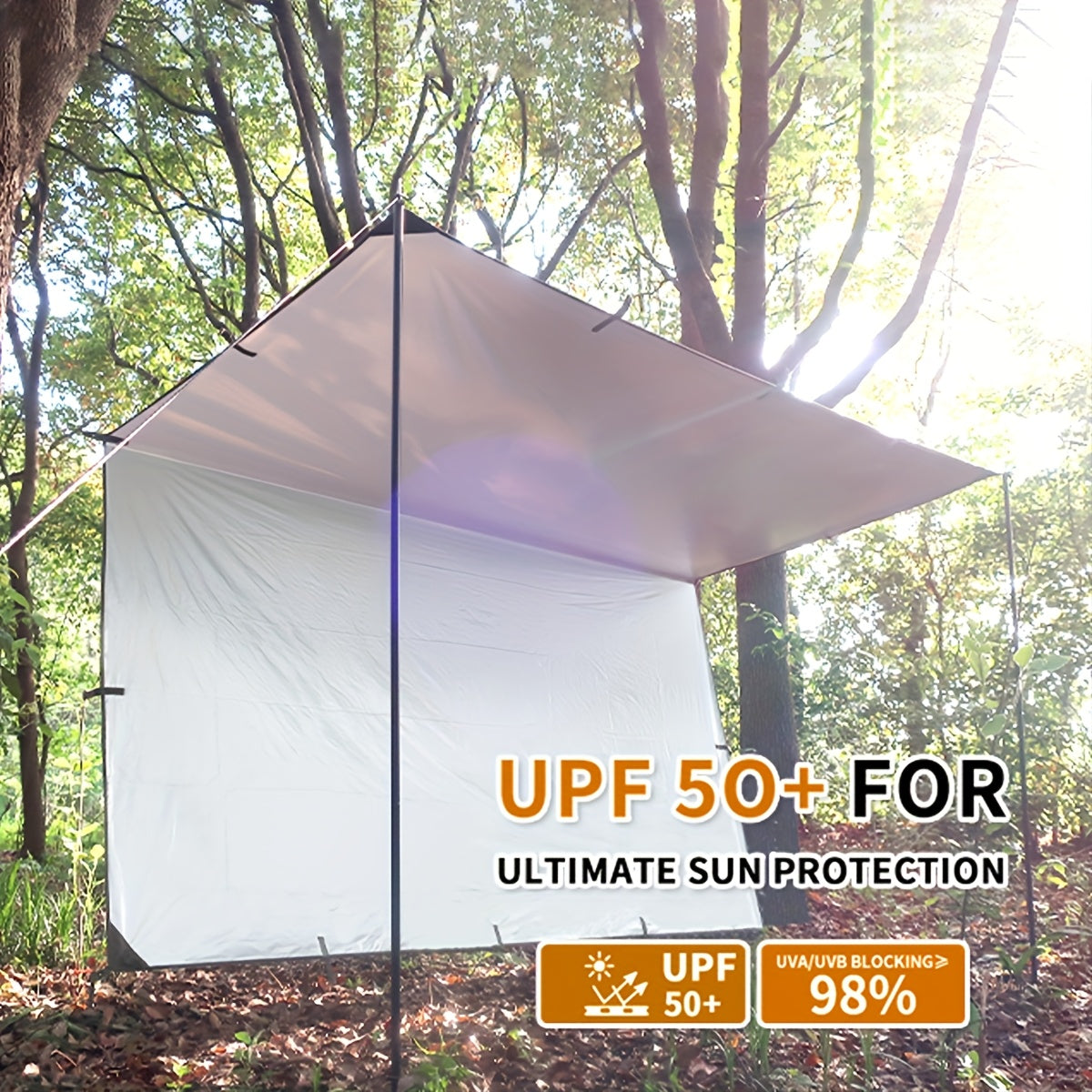19 Hanging Points or 6 Tie-Down Points, 300x300cm & 300x400cm, Waterproof Shade Cloth for Hiking Mountaineering Camping Travel Outdoor Party | Camping Sunshade Tarp Multi-Function Sun Shelter Canopy