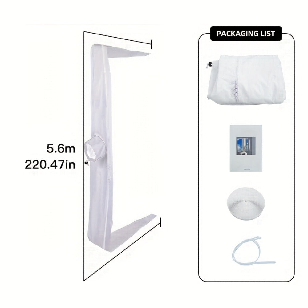 Portable AC Window Sealing Strip Universal | Adjustable Air Conditioner Exhaust Hose Seal Kit with Zipper & Adhesive | 4M 5M 220" 236" Sizes for All Portable Air Conditioners - product image 7