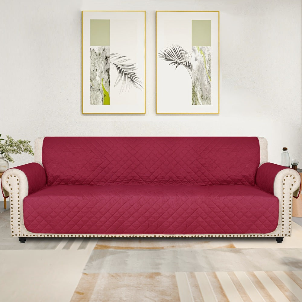 Sofa Slipcover 5-Layer Quilted Thick Sofa Cover Protector Elastic Strap Non-Slip Washable Pet Friendly Universal Fit 3 4 Seater Couch Cover for Living Room - 10 Colors - product image 20