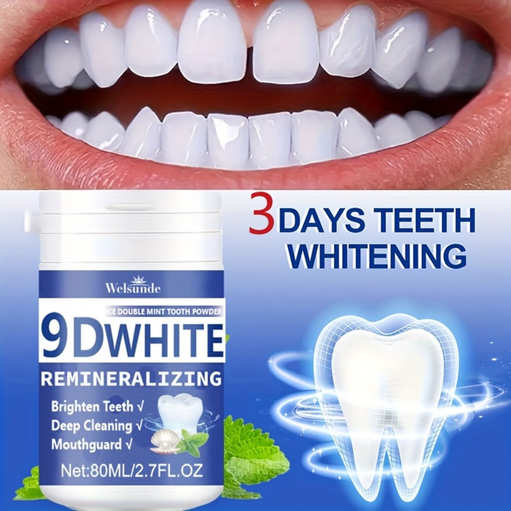 Hydroxyapatite Tooth Powder 3-Pack Remineralizing Whitening Deep Cleaning Mint Fresh Breath Enamel Repair Oral Care for Men Women 80ml Each Bottle - product image 7