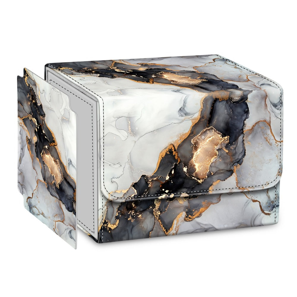 Premium PU Leather Deck Box with Magnetic Closure, Built-In Divider, Marble & Starry Sky Colors for Trading Card Collectors & Players – Magnetic Card Storage - product image 10
