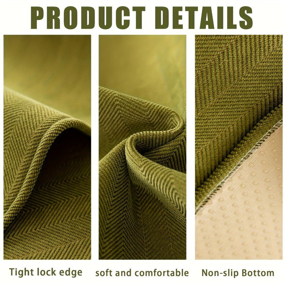 Chenille Ribbed Sofa Cover - Pet Friendly Non-Slip Machine Washable Soft Stretch Slipcover for 1-4 Seater Sectional Sofa Living Room Bedroom Office, 9 Colors - product image 10